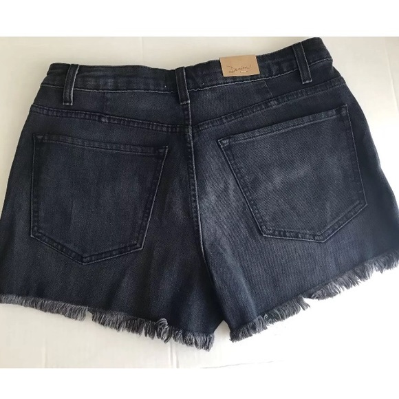 Rachel Roy Peekaboo High Rise Fray Hem Shorts 30 - Picture 3 of 6